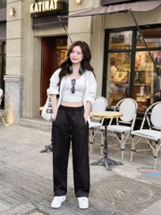 QUẦN SUÔNG BAGGY KAKI LỤA 4M NỮ NEW SẴN