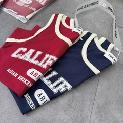 SET 2 ÁO BA LỖ ĐỎ - THAN CALIFORNIA PHỐI VIỀN NỮ SẴN