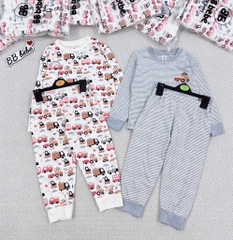 SET 2 BỘ DÀI OTO NHÍ MÀU ĐỎ KẺ GHI BÉ TRAI SẴN
