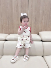 SET 3 BỘ SÁT NÁCH TONE ĐỎ BÉ GÁI( xả 109k)