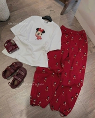 SET ÁO MICKEY QUẦN ĐỎ NỮ (GIÁ GIẢM)