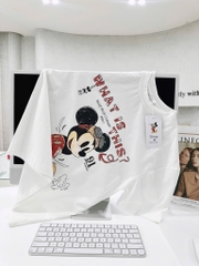 ÁO PHÔNG DISNEY TRẮNG CỘC TAY NỮ SẴN