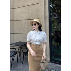 ÁO SƠ MI GU LI XẾP CỔ SEN( XẢ 60k)