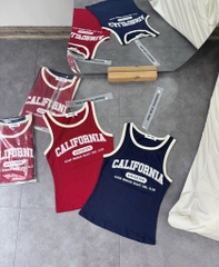 SET 2 ÁO BA LỖ ĐỎ - THAN CALIFORNIA PHỐI VIỀN NỮ SẴN