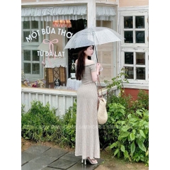 VÁY LEN NỮ THỎ BỆN DÂY DÁNG DÀI NỮ SẴN(SALE 119k)
