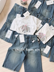 SET NGỐ JEANS NỮ CHÂN RUA MIX PHÔNG GIẤY VOI SẴN