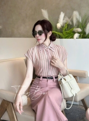 ÁO MI GU NHẬT KẺ 2 MÀU NỮ SẴN