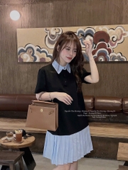 VÁY MÌ PHỐI CỔ SƠ MI NỮ SẴN