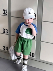 SET 2 BỘ BÉ TRAI KẺ CARO KHỦNG LONG SẴN