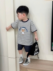 SET ÁO KẺ QUẦN ĐÙI BÉ TRAI