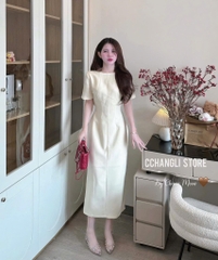 VÁY NƠ ĐÍNH HOA DÁNG DÀI 2 LỚP NỮ