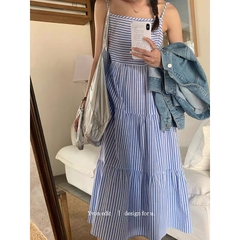 VÁY 2S MAXI KẺ SIU HOT (Xả 60k)