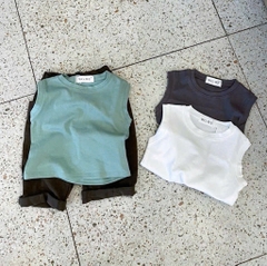 SET 3 ÁO BA LỖ TONE TRẮNG XANH GHI BÉ TRAI