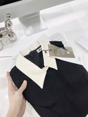 VÁY PHỐI CỔ HAI LỚP TÙNG XẾP LI NỮ SẴN (SALE 139k)