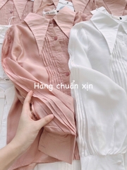 ÁO SƠ MI ZR LI DỌC CỔ CÁCH ĐIỆU NỮ SẴN (SALE 115k)