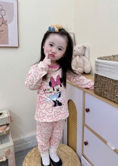 SET 3 BỘ DÀI MICKEY HELLO KITTY TONE HỒNG BÉ GÁI(XẢ 155k)