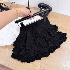 SET 2 CHÂN VÁY ĐEN + TRẮNG TẦNG XOÈ BÉ GÁI