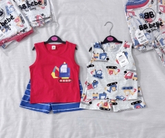 SET 2 BỘ Ô TÔ CẦN CẨU TONE ĐỎ GHI BÉ TRAI SẴN(SALE 85k)