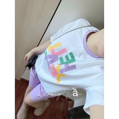 SET BỘ COTTON TÍM HELL YEAH NỮ