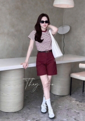 SET ÁO PHÔNG PHỐI MIX QUẦN JEAN SHORT LỬNG THÊU NỮ SẴN( Xả 145k)