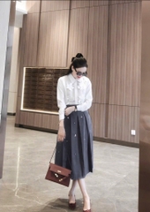 CHÂN VÁY XẾP LI ĐÍNH ĐÁ NỮ SẴN(XẢ 65k)