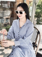 VÁY KẺ LI DỌC DÁNG DÀI NỮ