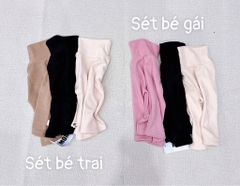 SET 2 ÁO CỔ LỌ DÀI TAY CHO BÉ