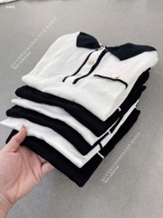 ÁO LEN DỆT XUẤT DƯ ĐEN TRẮNG NỮ