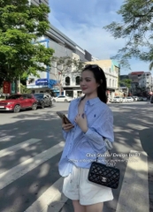 SET ÁO XANH THÊU NGỰA MIX QUẦN TRẮNG NỮ