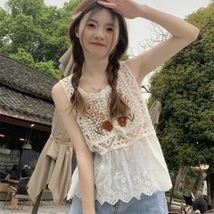ÁO NỮ REN LƯỚI PHỐI HOA QCCC SẴN (XẢ 69k)