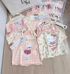 SET 2 BỘ HOA NHÍ VIỀN REN BÉ GÁI