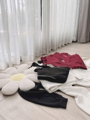 ÁO KHOÁC NỈ NỮ EMIS PHỐI VIỀN VAI THU ĐÔNG SẴN