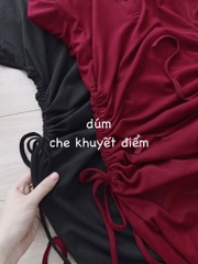 VÁY DÍP DÚT SƯỜN DÁNG DÀI NỮ