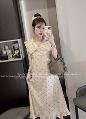 VÁY SUÔNG NƠ CỔ BÈO NỮ (Xả 60k)