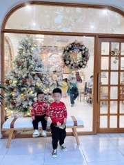 ÁO LEN ĐỎ NOEL DÀI TAY 2 LỚP MỀM MỊN BÉ TRAI BÉ GÁI