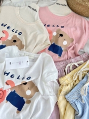 SET ÁO COTTON GIẤY QUẦN THÔ MỀM 3 MÀU NỮ