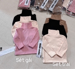 SET 2 ÁO CỔ LỌ DÀI TAY CHO BÉ