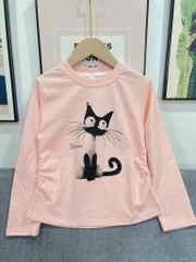 ÁO PHÔNG MÈO DÀI TAY QCCC BÉ GÁI