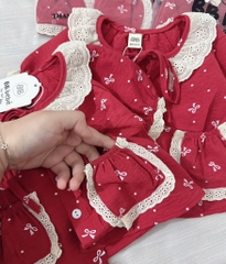 SET BỘ CỘC BÈO HOMEWEAR ĐỎ BÉ GÁI SẴN (SALE 49k)