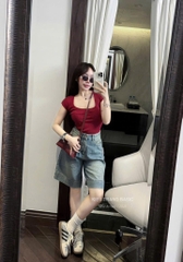 QUẦN NGỐ BÒ NỮ XANH TRƠN GẤU TO