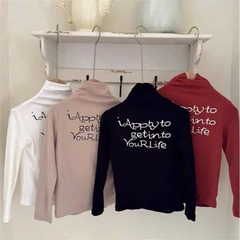 SET 3 ÁO GIỮ NHIỆT DÀI TAY CAO CỔ ĐEN TRẮNG NÂU CHO BÉ LNH SẴN