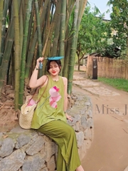 SET SÁT NÁCH HÌNH HOA SEN MIX QUẦN SUÔNG NỮ
