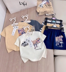 SÉT 3 BỘ COTTON KHỦNG LONG CHO BÉ TRAI