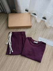 SET BỘ TÍM ÁO CROP MIX CHÂN VÁY DÀI NỮ SẴN