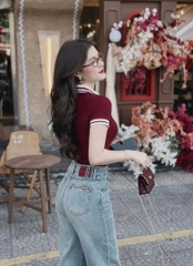 ÁO PHÔNG POLO CỔ BẺ BO XỊN NỮ SẴN