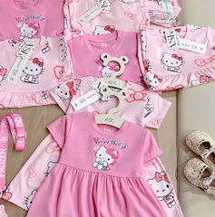 SET 2 VÁY KITTY BÈO HỒNG BÉ GÁI