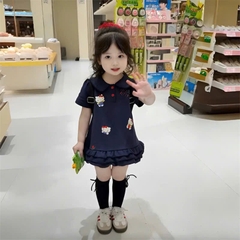 VÁY POLO CỔ BẺ 3 TẦNG HÀN QUỐC CHO BÉ GÁI