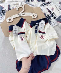 SET CỘC POLO PHỐI CỔ THAN VIỀN ĐỎ BÉ TRAI SẴN (SALE 59k)