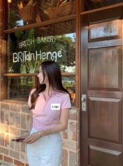 ÁO POLO CỘC MÀU PINK NỮ SẴN