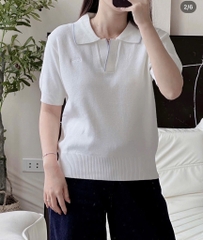 ÁO LEN POLO CỔ THÊU CÁ SẤU NỮ